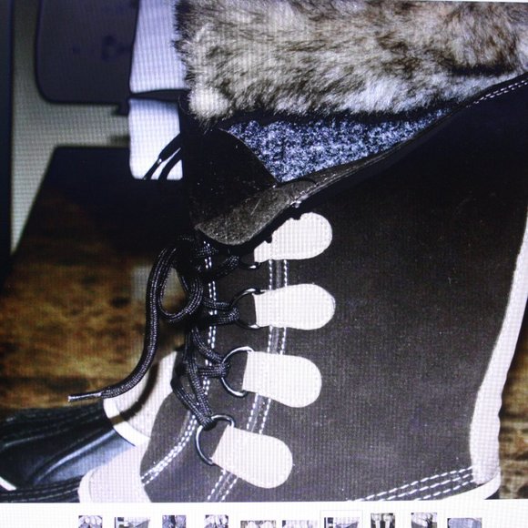 Women's Dupont Winter Boots Sz 11 Brown & Tan Leather Inner Thermo Lite NWOT - Picture 6 of 10